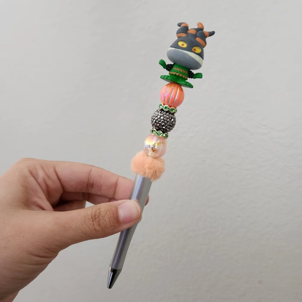 Disney Doorables Harlequin Demon Nightmare Before Christmas Beaded Black Ink Pen